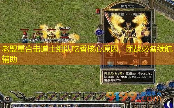 老盟重合击道士组队吃香核心原因，团战必备续航辅助