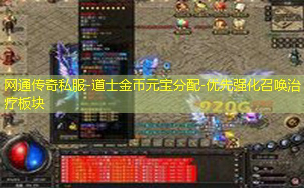 网通传奇私服-道士金币元宝分配-优先强化召唤治疗板块