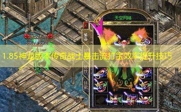 1.85神龙版本传奇战士暴击流打宝效率提升技巧