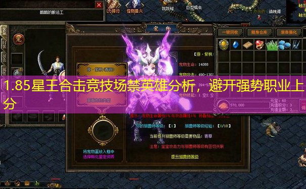1.85星王合击竞技场禁英雄分析，避开强势职业上分