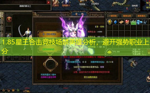 1.85星王合击竞技场禁英雄分析,避开强势职业上分 1.85星王合击竞技场禁英雄分析,避开强势职业上分
