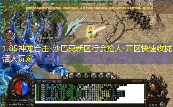 1.85神龙合击-沙巴克新区行会抢人-开区快速收拢活人玩家