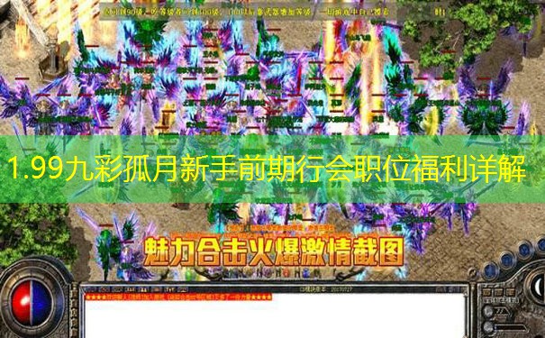 1.99九彩孤月新手前期行会职位福利详解
