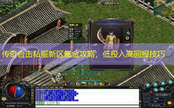 传奇合击私服新区氪金攻略，低投入高回报技巧